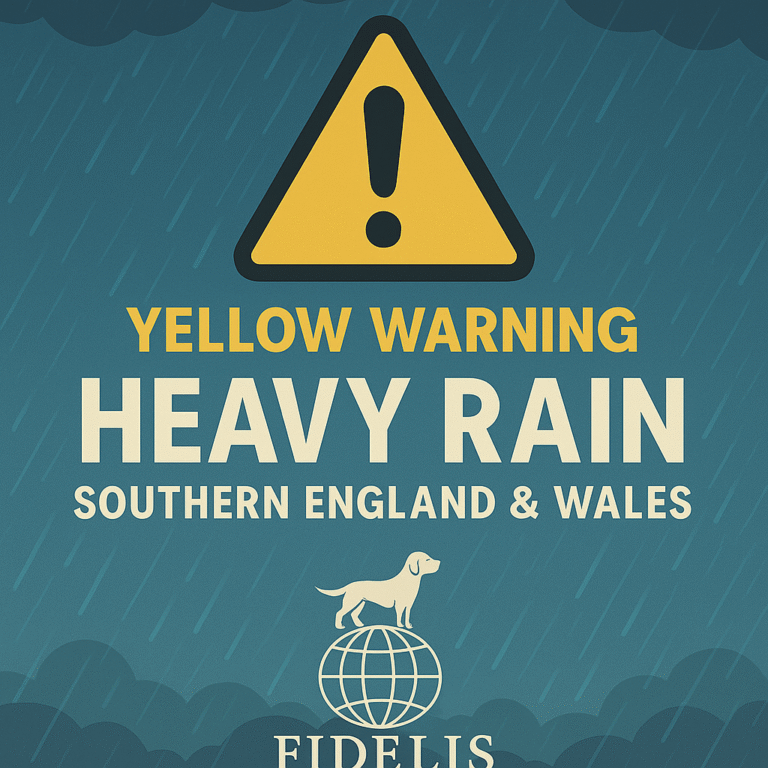 UK Weather Warning: Heavy Rain to Batter Southern England and Wales with Yellow Alert Issued
