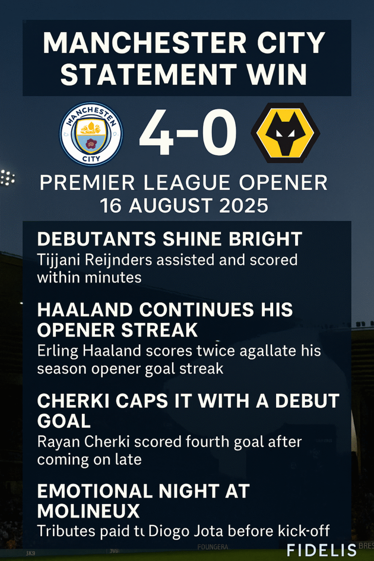 Manchester City Statement Win: 4–0 at Wolves to Kick-Start Title Push