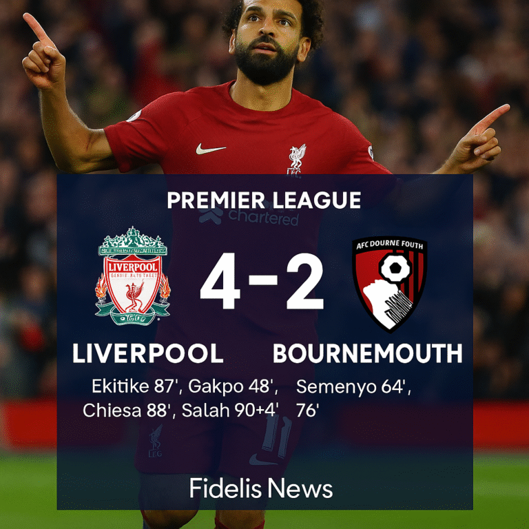 Liverpool Prevails 4–2 Over Bournemouth in Emotional Premier League Opener