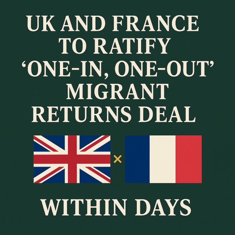 UK and France to Ratify “One‑In, One‑Out” Migrant Returns Deal Within Days