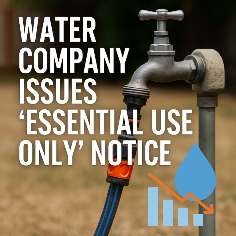 Water Company Imposes “Essential Use Only” Notice Amid Surge Pricing Trials