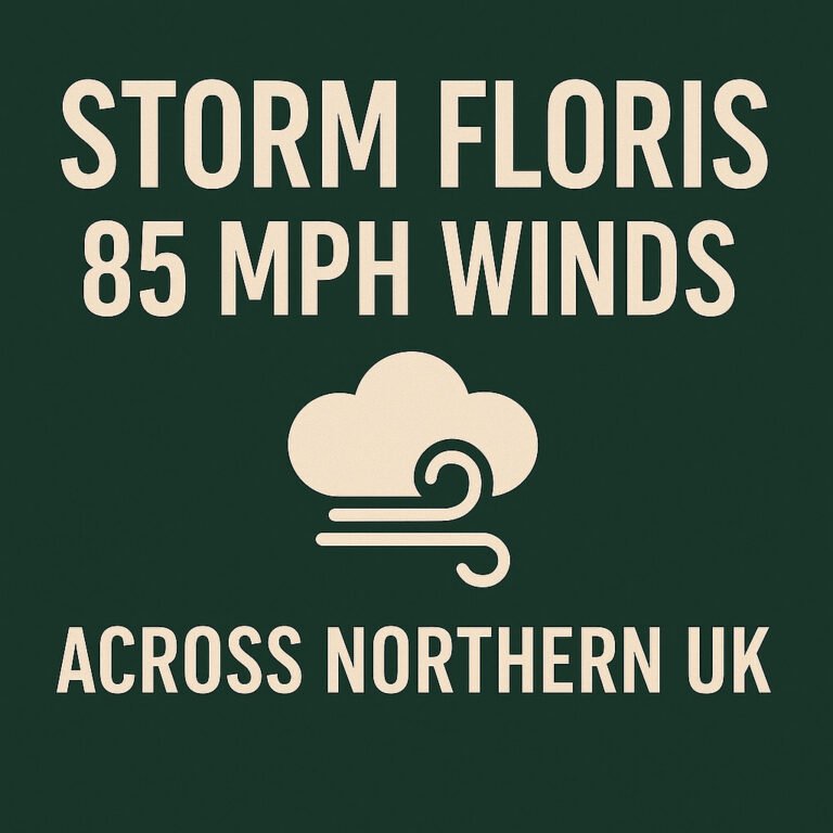 Storm Floris Set to Bring 85 mph Winds Across Northern UK