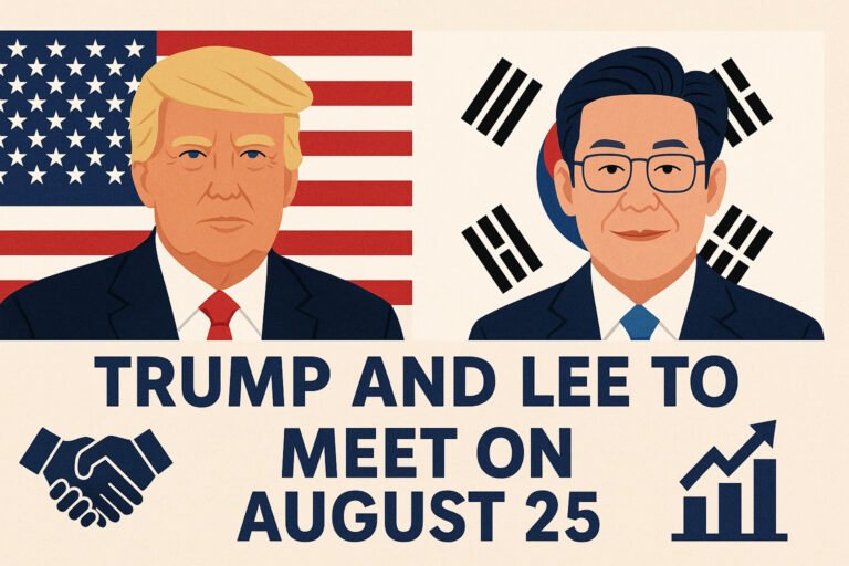 Trump–Lee Summit Set for August 25: Security, Trade, and Geopolitics on the Table