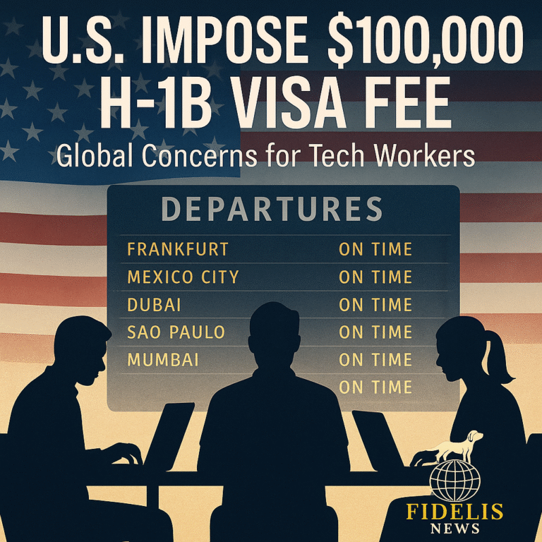 U.S. Imposes $100,000 H-1B Visa Fee, Raising Global Concerns for Tech Workers