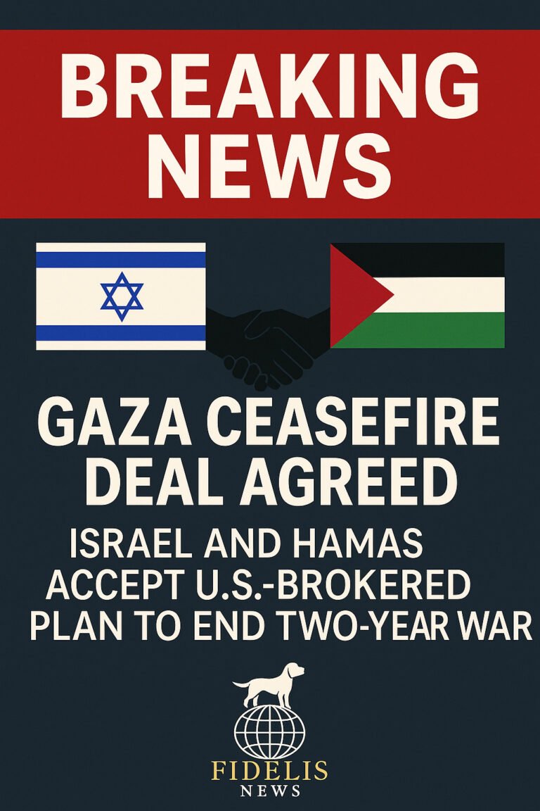 Gaza Ceasefire Deal Agreed: Israel and Hamas Accept U.S.-Brokered Plan to End Two-Year War