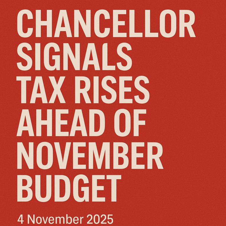 Chancellor Signals Tax Rises Ahead of November Budget