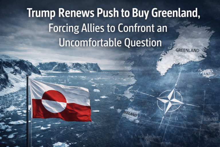 Trump Renews Push to Buy Greenland, Forcing Allies to Confront an Uncomfortable Question